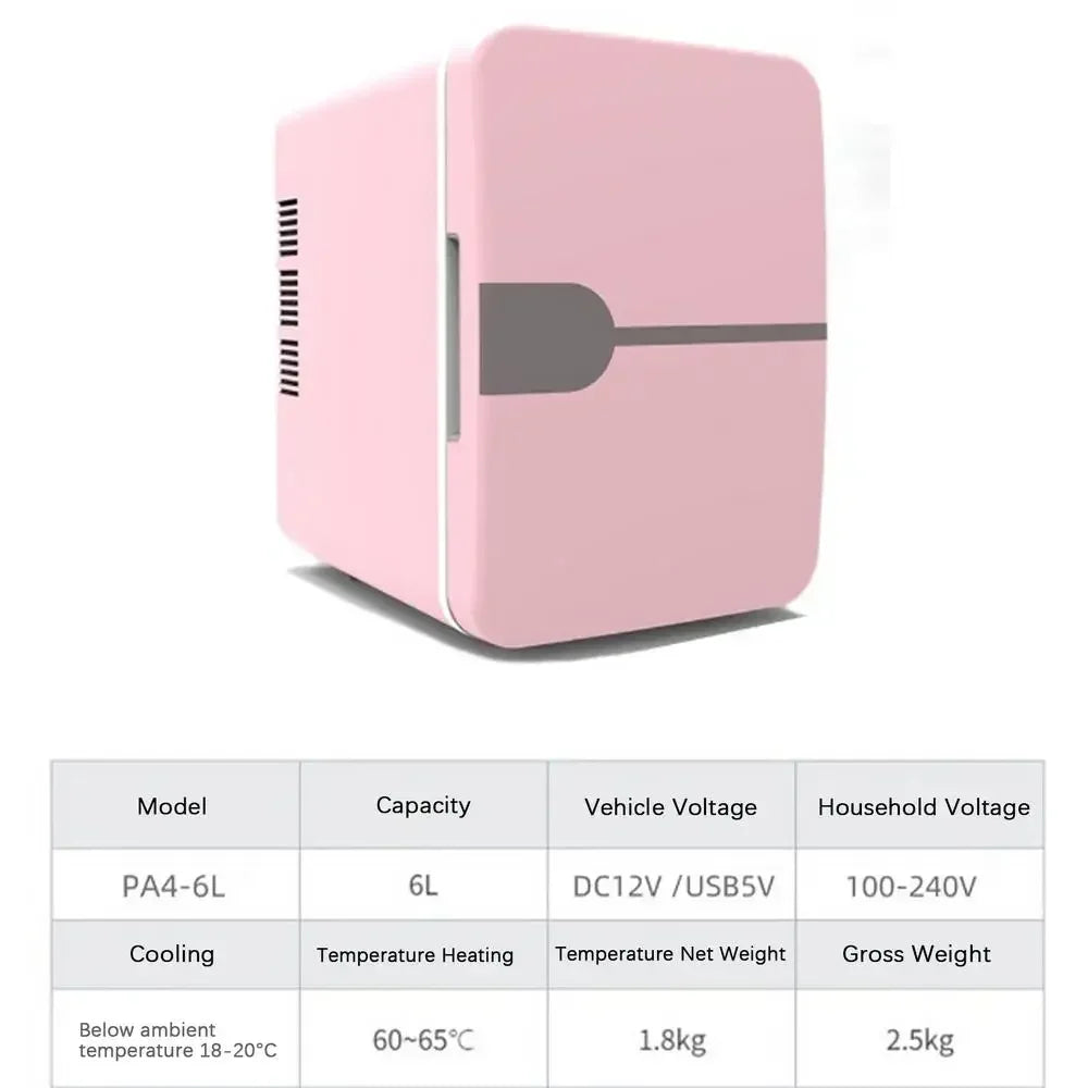 Mini Nevera Skincare 6 L – Compacta, Práctica y Elegante