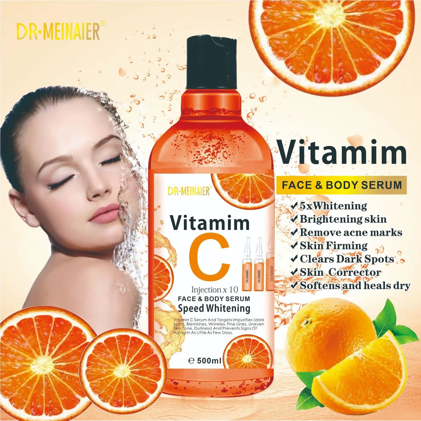 Sérum Facial Hidratante – Ácido Hialurónico Belina Vitamina C, Alpha Arbutin, Aha y Ácido Hialurónico