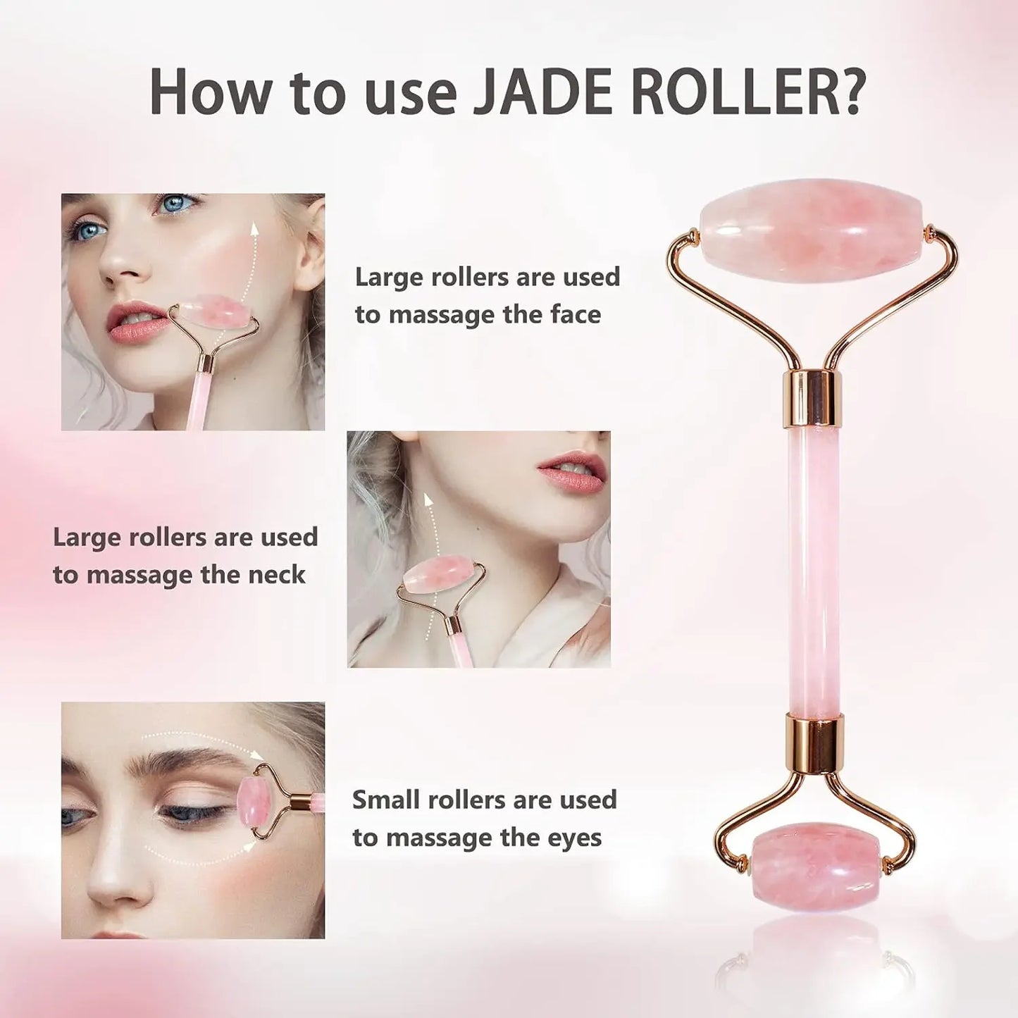 Rodillo Facial de Jade Natural – Belleza y Cuidado