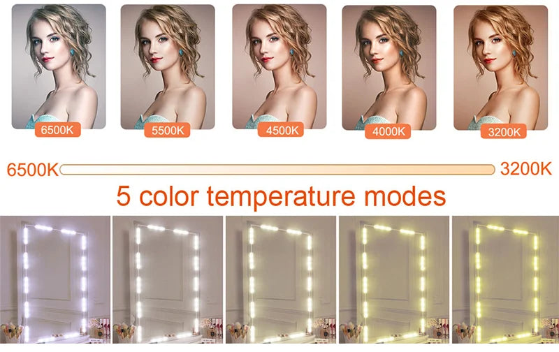 Tira de Luces LED para Espejo – Iluminación Hollywood en Casa