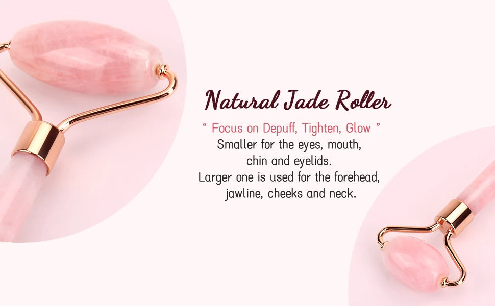 Rodillo Facial de Jade Natural – Belleza y Cuidado