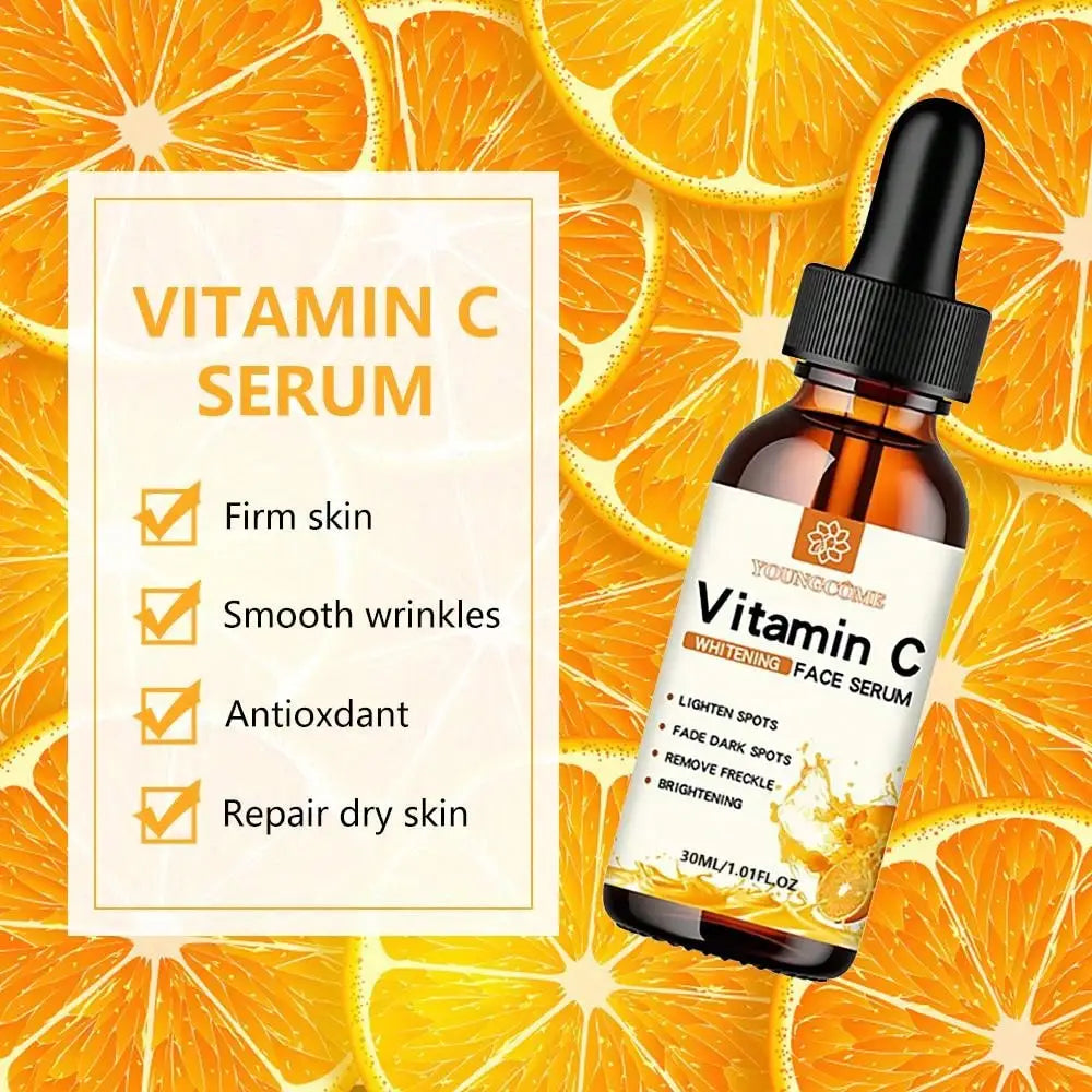 Sérum Facial de Vitamina C – Iluminador, Antimanchas y Antiedad con Ácido Hialurónico