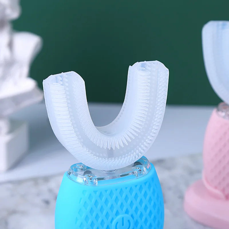 Cepillo de Dientes Sónico en U | Limpieza Automática 360° con Luz Azul Antibacteriana