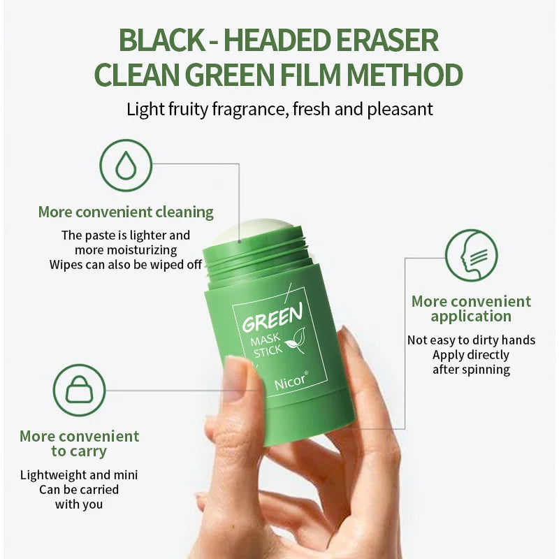 Mascarilla Facial en Stick de Té Verde — Purifica y Refresca