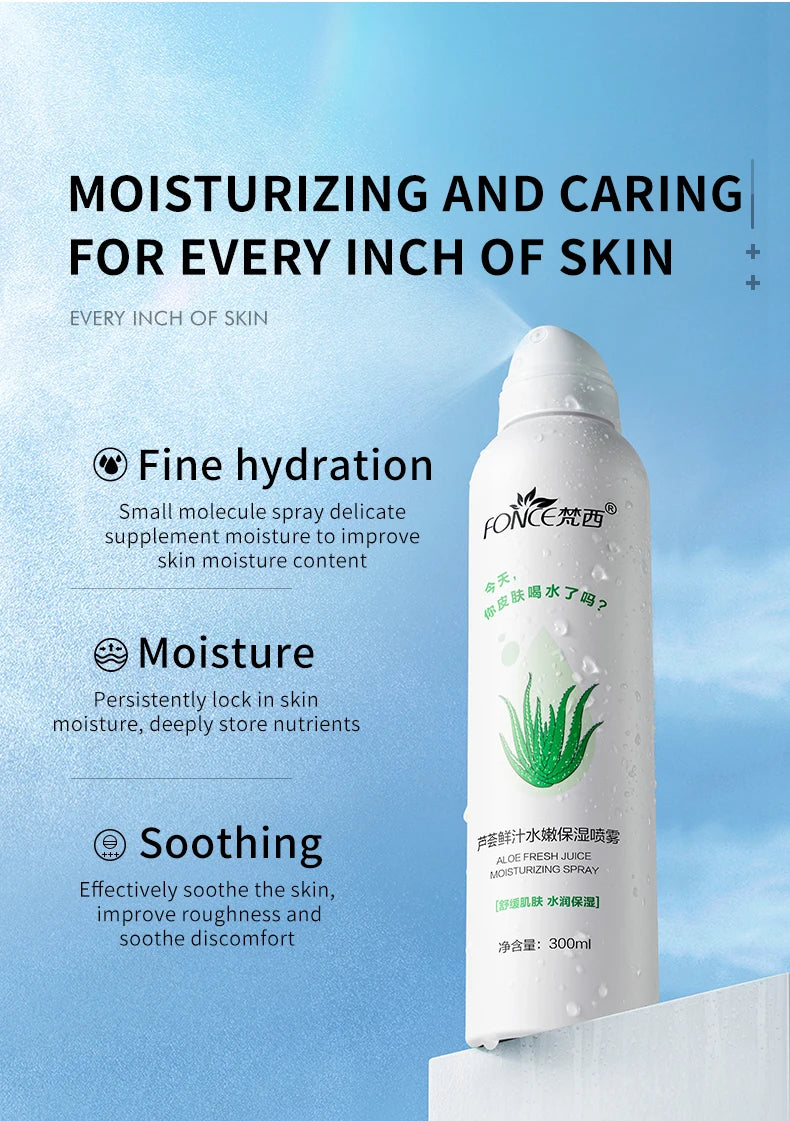 Bruma Facial Refrescante – Aloe Vera Hidratante & Calmante