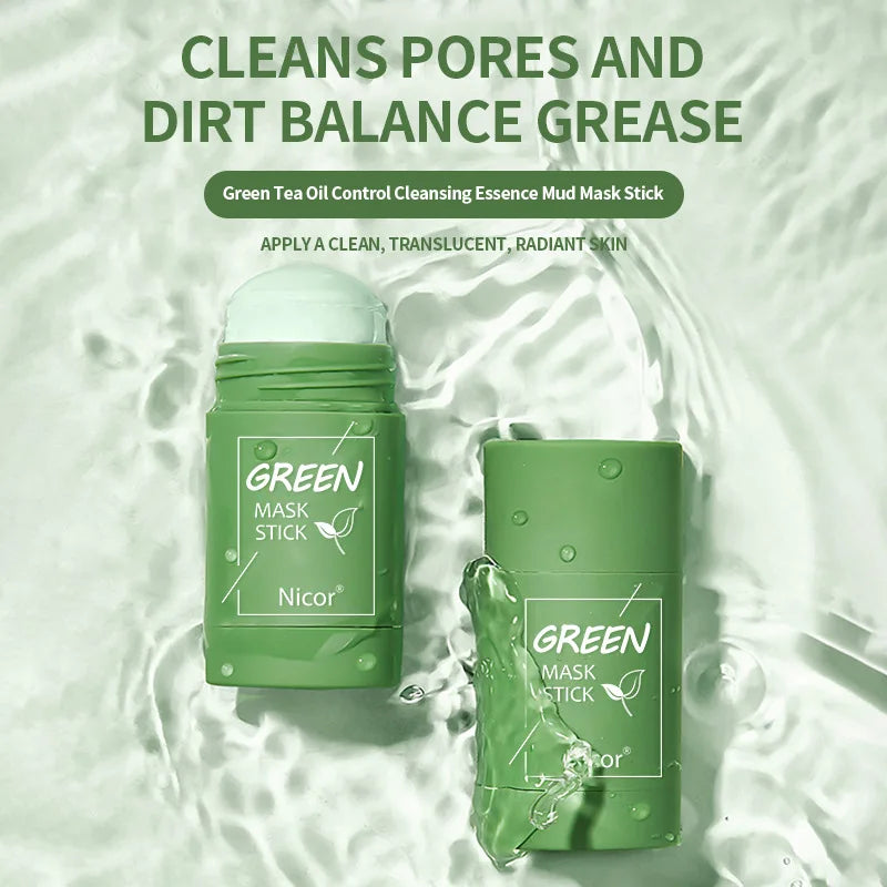 Mascarilla Facial en Stick de Té Verde — Purifica y Refresca