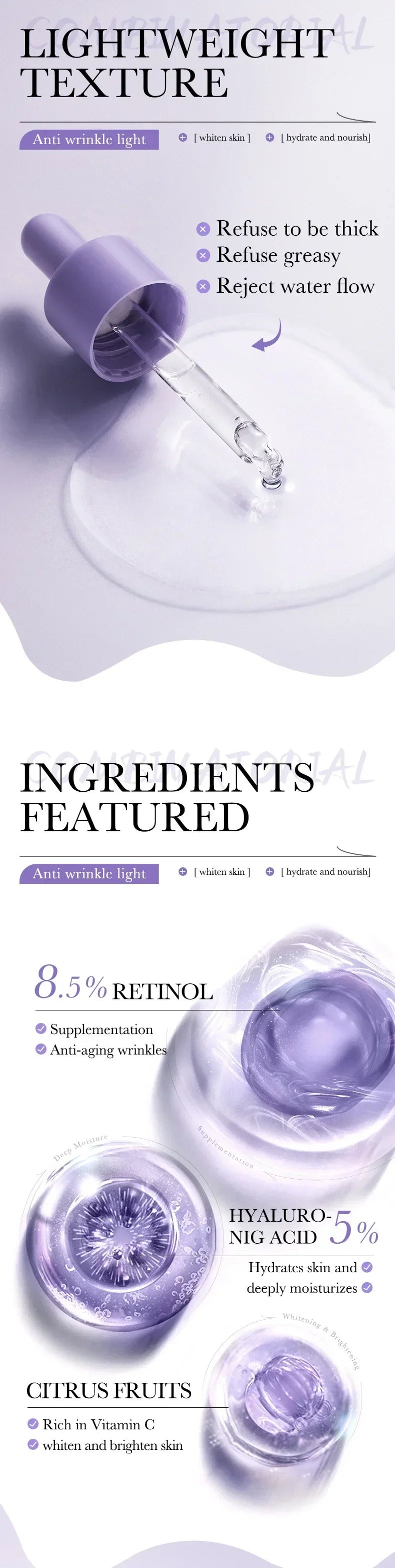 Sérum Facial Hidratante Multifunción – Fórmulas Premium con Ácido Hialurónico, Vitamina C y Más