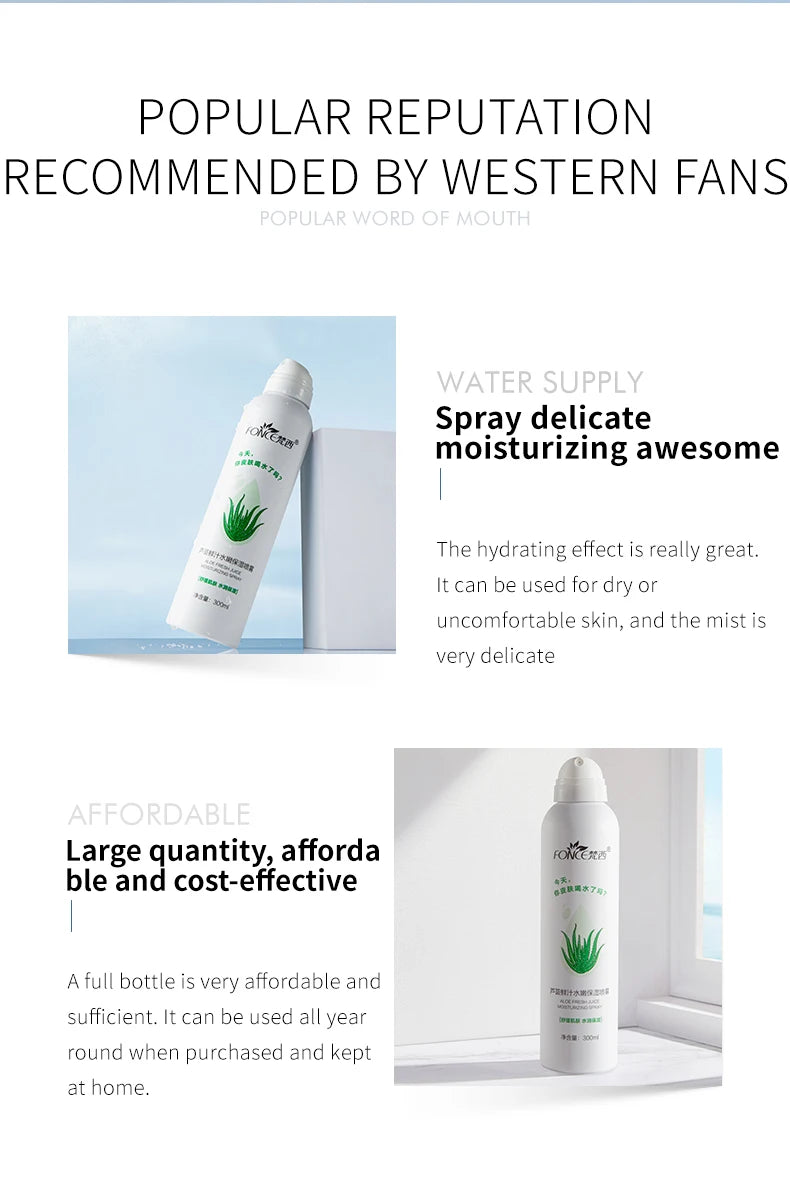 Bruma Facial Refrescante – Aloe Vera Hidratante & Calmante