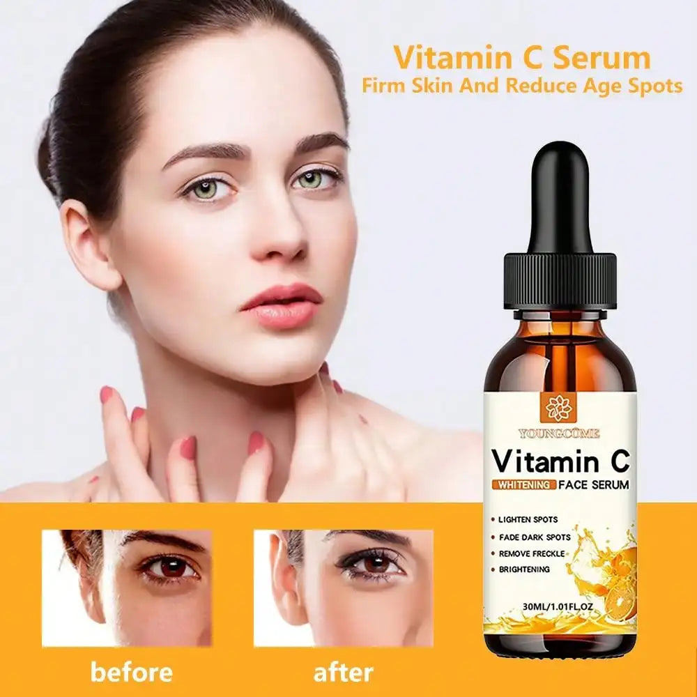 Sérum Facial de Vitamina C – Iluminador, Antimanchas y Antiedad con Ácido Hialurónico