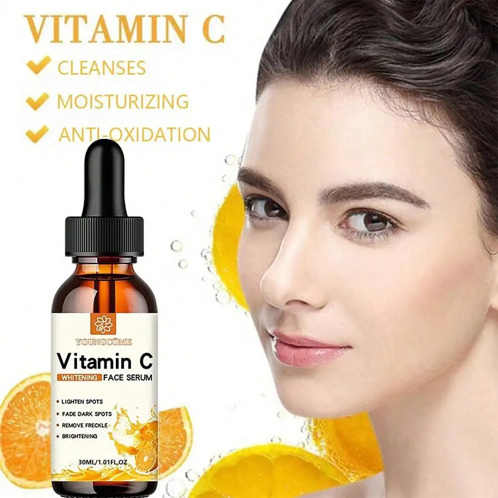 Sérum Facial de Vitamina C – Iluminador, Antimanchas y Antiedad con Ácido Hialurónico
