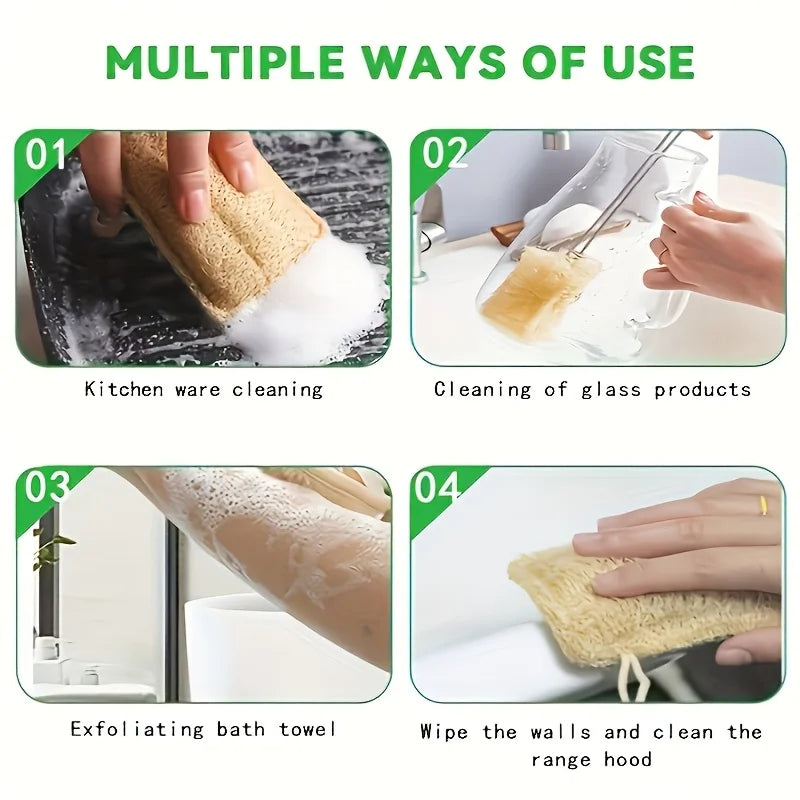 Set de 6 Esponjas de Lufa Natural – Edición Eco Spa