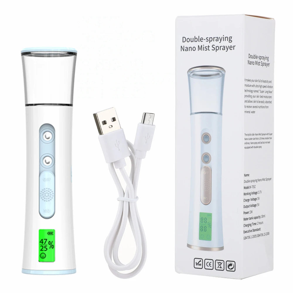 Mini Vaporizador Facial Portátil – 30ml Recargable
