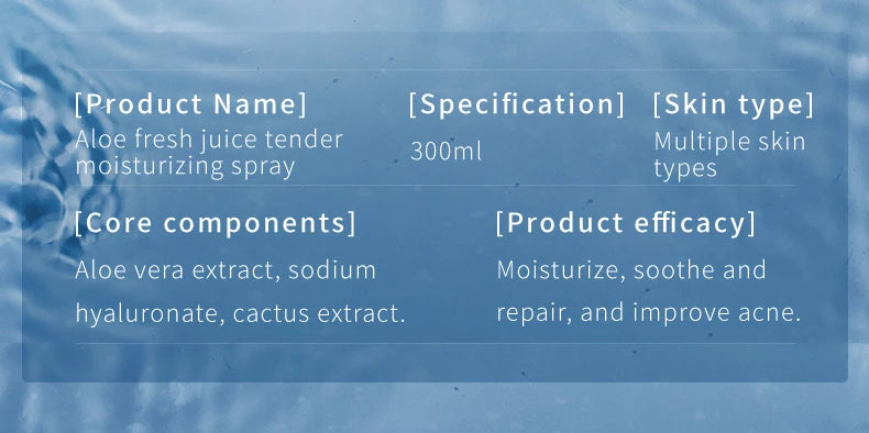Bruma Facial Refrescante – Aloe Vera Hidratante & Calmante