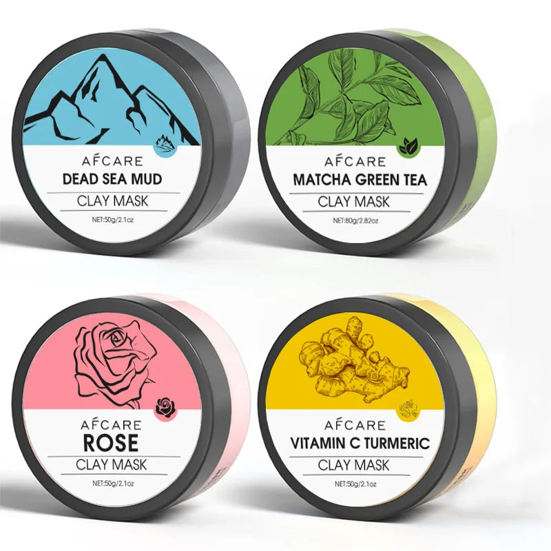 Set de Mascarillas de Arcilla 4 en 1 — Detox, Hidratación y Brillo