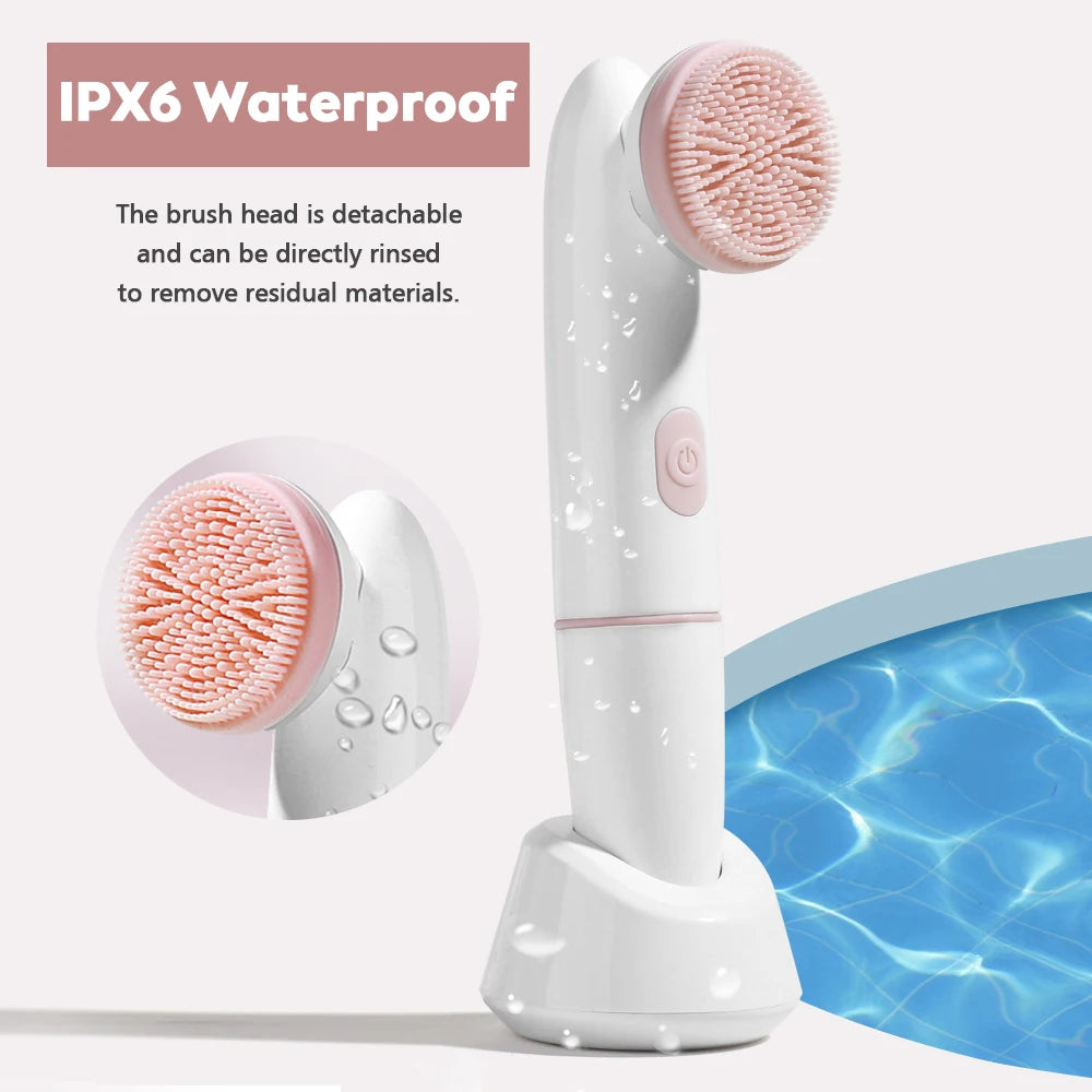 Cepillo Facial Eléctrico Waterproof – Limpieza Profunda & Piel Radiante