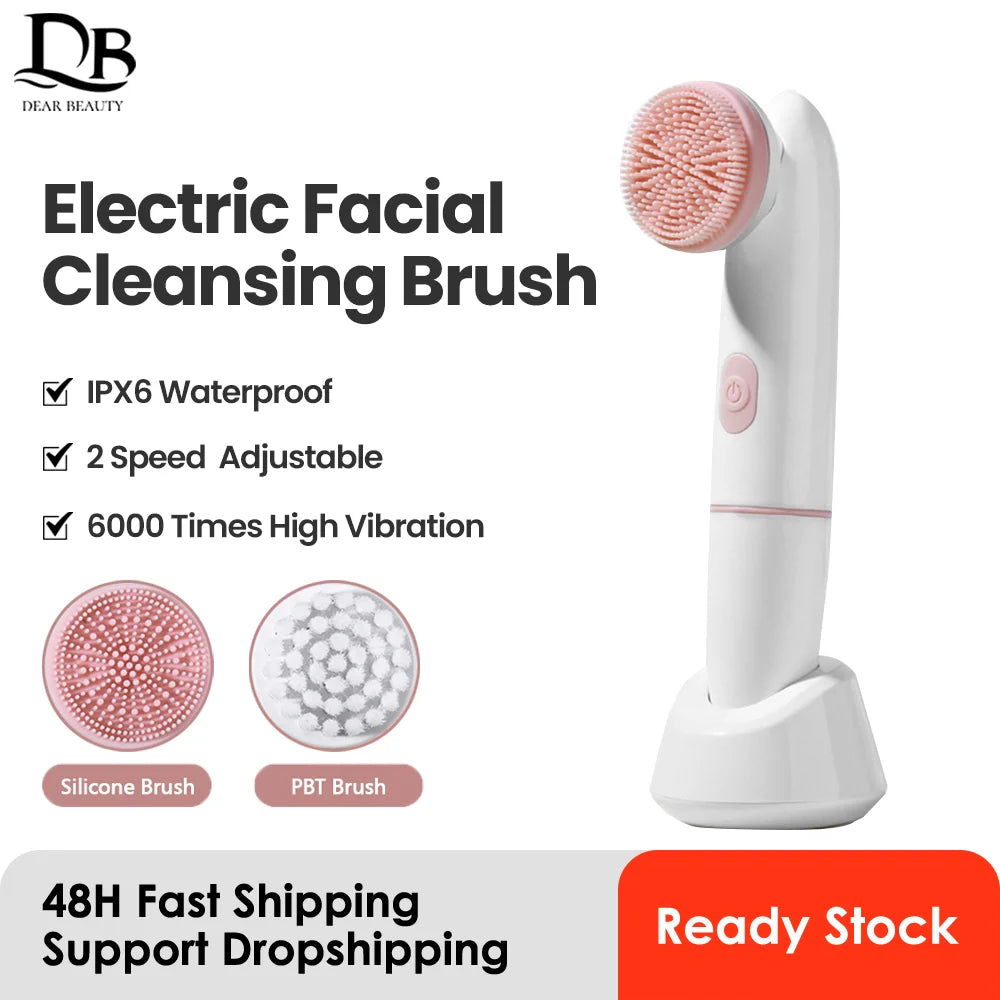 Cepillo Facial Eléctrico Waterproof – Limpieza Profunda & Piel Radiante