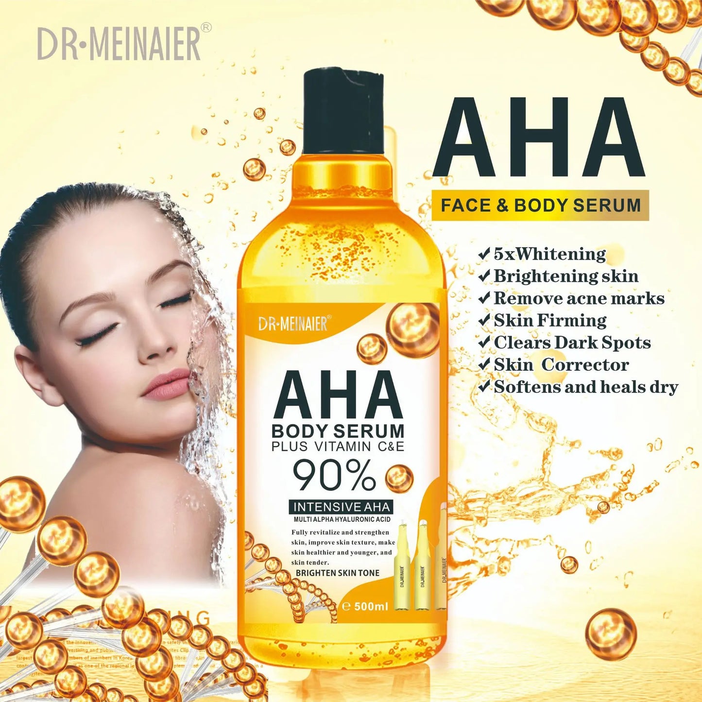 Sérum Facial Hidratante – Ácido Hialurónico Belina Vitamina C, Alpha Arbutin, Aha y Ácido Hialurónico