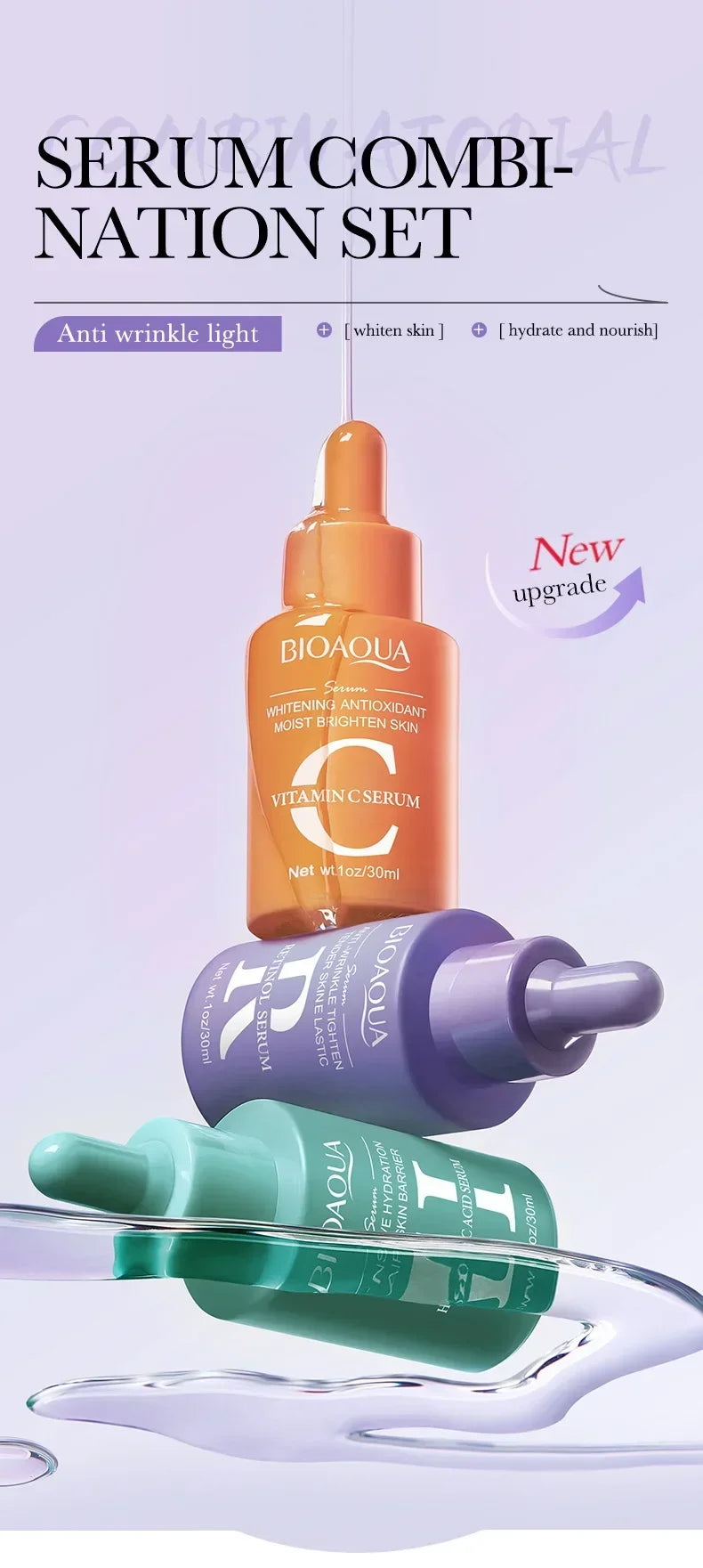 Sérum Facial Hidratante Multifunción – Fórmulas Premium con Ácido Hialurónico, Vitamina C y Más