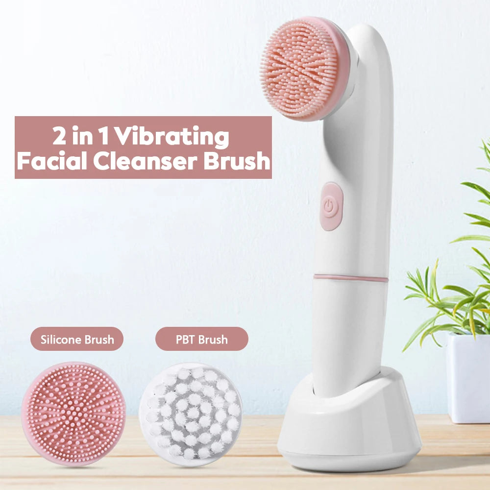 Cepillo Facial Eléctrico Waterproof – Limpieza Profunda & Piel Radiante